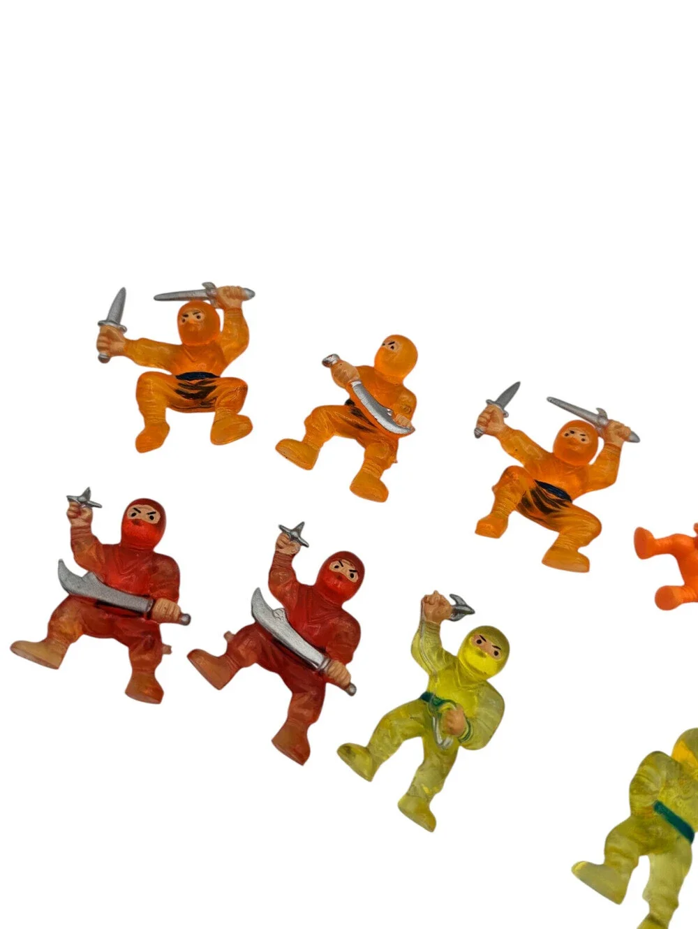 Vintage Vinyl Collectible mini ninjas lot of 11